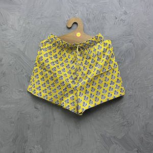 Shorts pour femmes, motif vintage, style bohème, taille élastique, motif floral, pur coton, tissu doux et aérien, vêtements de voyage, fabriqué en Inde - Product Image 4