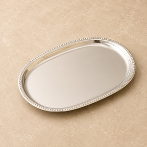 Elite Stainless Steel Oval Serving <b>Tray</b> <b>Mirror</b> Finish Premium Display Platter Minimalist Tableware for Elegant Dining - Product Image 4