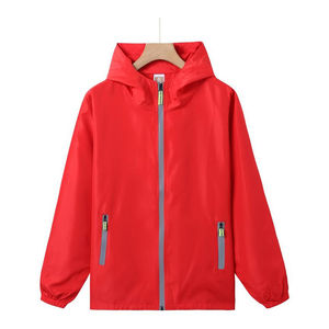 Chaqueta Deportiva Reflectante para Hombre, Impermeable, con Capucha, de Lona y Piel Vacuna, Cortavientos, de Secado Rápido, con Cuello Alto y Logotipo Frontal, para Trabajo al Aire Libre - Product Image 4