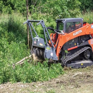 Premium Kubota Diesel Skid Steer Loader Featuring Advanced Motorized <b>Mulcher</b> Attachment for Efficient Vegetation Clearing Tough - Product Image 5