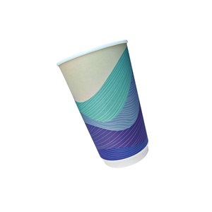 8-22oz Gobelets en papier recyclables à simple paroi de qualité alimentaire de qualité supérieure pour boissons froides Revêtement PE jetable Imprimé avec logo personnalisé - Product Image 5