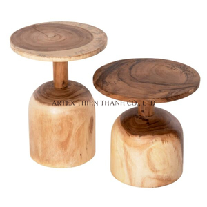 Rustic Handmade Solid Wood <b>Stool</b> Natural Wooden Side <b>Table</b> Home Furniture Wholesale Factory Direct Premium Quality - Product Image 4