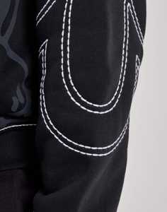 เสื้อฮู้ดสตรีทแวร์ พิมพ์ลายสกรีน ประดับเพชรเทียม ผ้าเฟรนช์เทอร์รี่ ดีไซน์เนอร์ ซิปฮู้ดดี้ โอเวอร์ไซส์ ซิปหน้า - Product Image 6