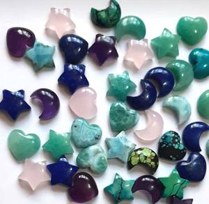 Personalización de accesorios de moda tallado de piedras preciosas raras Larimar suave trébol tallado gemas para Festival de verano joyería piedras - Product Image 4