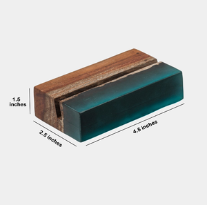 Promotional Activities Wood & Resin <b>Card</b> Holder Desktop Decoration Piece Wood & Resin Business <b>Card</b> Holder - Product Image 6