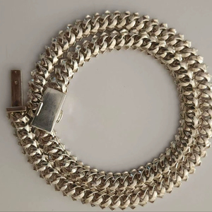 Collar de Cadena Cubana de Plata 925 con Diamantes de Moissanita, Corte Brillante, Joyería Hip Hop, Regalo para Amigos, Ideal para Fiestas - Product Image 1