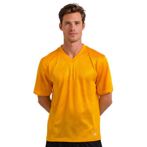 Hauts en jersey maillé à col en V pour hommes, légers, à séchage rapide, en maille filet, à manches courtes, pour l'été, la plage et la natation - Product Image 1