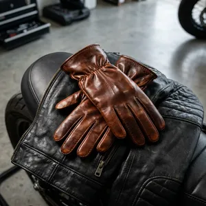 Premium Black Cowhide Leather Driving <b>Gloves</b> for Men and <b>Women</b> with Adjustable Wrist Strap and Comfortable Winter Warmth - Product Image 4