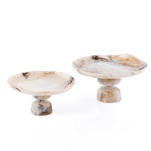 Premium Resin Elevated Serving Bowl Set with Coordinated Tray and Artistic Saucers for Modern <b>Islamic</b> Home Decor and <b>Gift</b> - Product Image 2