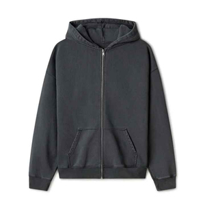 Sweat-shirt à capuche noir pour femme, 100% coton non tissé, couleur unie, coupe classique, vêtement d'automne, imperméable, coupe-vent, doublé - Product Image 2