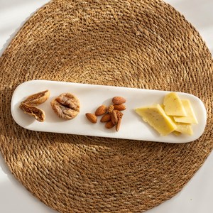 Bandeja Ovalada de Mármol Blanco, Piedra Natural, Moderna, para Cocina y Comedor, Proveedor y Exportador Mayorista - Product Image 1