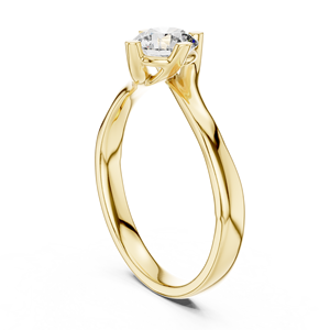 Anillo Solitario Minimalista con Diamante Cultivado en Laboratorio de 0.5CT, Corte Brillante, Oro Amarillo de 18KT, Bañado en Rodio, Certificado IGI, Anillo de Compromiso de Lujo - Product Image 2