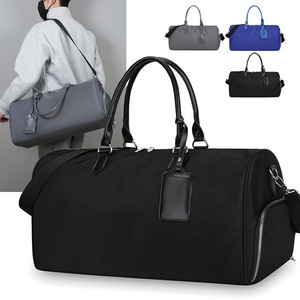 Sac de voyage en nylon pour homme, forme ovale, fermeture à glissière, double poignée, capacité de 20 à 36 L, résistant à l'eau, compartiments multiples - Product Image 1