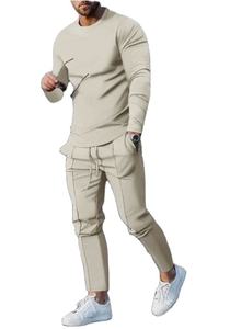 Conjunto de chándal para hombre, ropa de calle elegante de lana de algodón, Jersey ajustado, sudaderas y conjunto de Jogger, chándales de invierno para hombre - Product Image 3