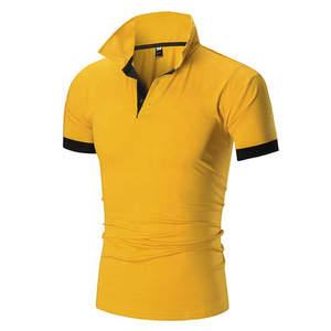 Chemises pour hommes sur mesure en jersey de coton à manches courtes, marque privée, respirantes, décontractées, pour le golf, uniformes d'entreprise, vente en gros - Product Image 5