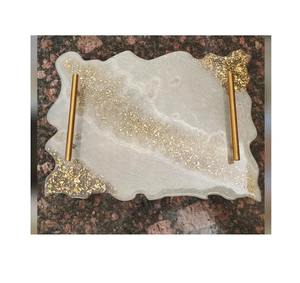 ถาดเสิร์ฟเรซิ่นทำมือ ถาดอีพ็อกซี่ตกแต่ง ถาดเรซิ่นปลอดภัยสำหรับอาหาร ถาดของตกแต่งบ้าน ถาดของขวัญ ถาดเรซิ่นขายส่ง - Product Image 1