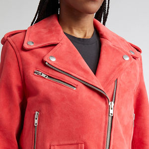 Chaqueta de Cuero para Mujer, Diseño Nuevo, Hecha a Medida, OEM, Venta al Por Mayor, Profesional, Chaqueta de Cuero Resistente con Personalización - Product Image 2