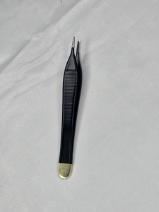 Pinces Adson isolées avec pointe en carbure de tungstène, réutilisables, autoclavables, instrument chirurgical en acier inoxydable, pinces de précision CE - Product Image 1