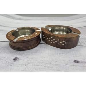 Luxury Sustainable Wooden <b>Ashtray</b> for Smoking Elegant Table Decor Item - Product Image 2