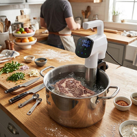 Sudex KLK-QQ01-9 Cuiseur Sous Vide Électrique Portable Étanche en Acier Inoxydable de Qualité Alimentaire 12L Numérique pour Usage Domestique