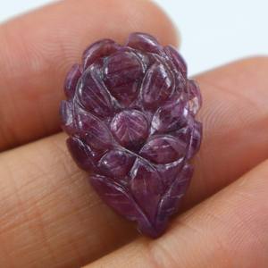 Pierre précieuse cabochon en rubis rouge naturel sculpté, pierre lisse sculptée à la main, fournisseur en gros de pierres pour bijoux - Product Image 1