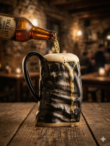 Taza de Cuerno de Búfalo Natural Hecha a Mano, Estilo Vikingo, Taza para Beber Ecológica, Taza de Cerveza Rústica, Disponible a Precio de Mayoreo - Product Image 2