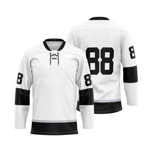 Camiseta de Hockey sobre Hielo Naranja para Hombre, Manga Larga, Cuello en V Sublimado, Corte Regular, Transpirable, Ropa Deportiva para Adultos - Product Image 4