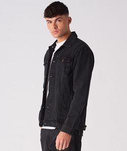 Winter <b>Denim</b> <b>Jacket</b> <b>Men's</b> Front Logo Comfortable Regular Fit Durable Breathable Quick Dry Casual Outdoor Wear - Product Image 2