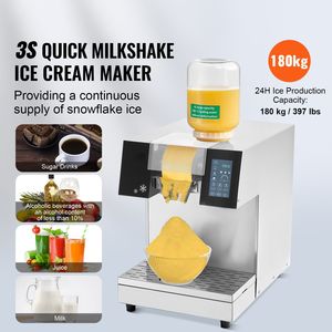 Macchina Commerciale per Ghiaccio a Fiocchi in Acciaio Inossidabile 397LBS/24H + Tritaghiaccio + Macchina Elettrica per Coni di Neve (Nuova) - Product Image 2