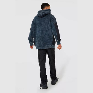 Vente en gros de sweats à capuche vintage rétro de qualité supérieure, lourds, unis, 430 GSM, 100% coton, mode Y2K, surdimensionnés - Product Image 3