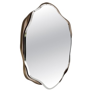 Oval Brass Mirror With Bohemian <b>Leaf</b> Design <b>Wall</b> <b>Decor</b> New - Product Image 3