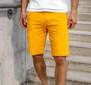 Shorts chino pour homme, taille haute, 100% coton, style smart casual, avec poches, couleur unie, légers, respirants, logo personnalisé - Product Image 6