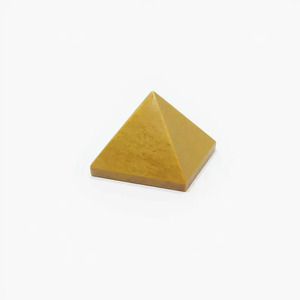 Wholesale 30-35mm Pyramid Muntaha Agate Handmade Natural Stone Bulk Reiki Crystals Yellow Jasper Premium Quality Khambhat - Product Image 3