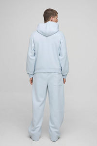 Mens Light <b>Pink</b> Hooded Sweatshirt and Matching Jogger Pants <b>Tracksuit</b> OEM ODM Wholesale Apparel - Product Image 4