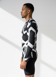 High Quality 160 GSM Plus Size <b>Compression</b> Breathable Polyester Long Sleeve Fitness Gym MMA Rash Guard - Product Image 4