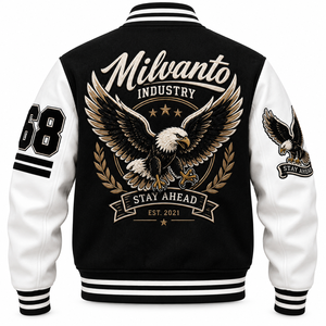 Custom Logo Leather Sleeve <b>Varsity</b> <b>Jacket</b> | Premium Wool Letterman Baseball <b>Jacket</b> | College <b>Bomber</b> <b>Jacket</b> for Men & <b>Women</b> - Product Image 6