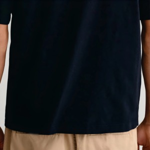 เสื้อยืดโอเวอร์ไซส์ผู้ชาย ผ้าฝ้ายสีดำล้วน สไตล์สตรีทแวร์ มีกระเป๋าเสื้อ รับสกรีนโลโก้ เสื้อยืดลำลองแขนสั้น แฟชั่นฮิปฮอป ขายส่ง - Product Image 6