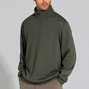 Sudadera Casual para Hombre con Cierre de Cremallera, 100% Algodón, Alta Calidad, para Uso Diario, con Cuello, Color Sólido, Proveedor de Sudaderas - Product Image 4