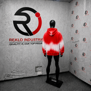 Red <b>White</b> Gradient Zip Up Hoodie Men's Casual Hooded <b>Sweatshirt</b> Regular Fit Spray Printed Knitted Polyester Autumn Wear - Product Image 4