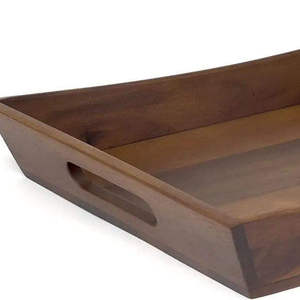 Plateau de service artisanal en bois d'acacia durable avec poignée pour la cuisine, les hôtels, les restaurants, à prix d'usine pour les achats en gros - Product Image 2