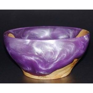 Bol de luxe en bois et résine pour servir des fruits - Product Image 4