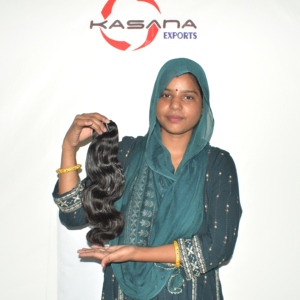 Extensions de cheveux indiens Remy lisses double trame, noir naturel, cuticules alignées, pointes pleines, vente en gros - Product Image 4