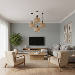 Lampe suspendue en bambou sur mesure en gros, lampe suspendue en rotin naturel, luminaire en panier tissé à la main pour la décoration intérieure - Product Image 4