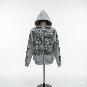Diseño único, buena relación calidad-precio, logotipos serigrafiados personalizados de calidad superior, sudadera con capucha para hombre, 100% algodón polar. - Product Image 1