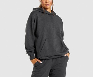 Ventes en gros de sweats à capuche pour femmes avec logo personnalisé, sweats à capuche en coton, coupe ample, vêtements, faible MOQ, livraison rapide, usine - Product Image 2