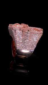 Anillo de Lujo para Hombre de Plata 925 con Moissanita y Oro Rosa, Diseño de Mano de Hamsa, con Pavé de Piedras, para Protección y Buena Suerte, Anillo de Huesca, Regalo - Product Image 3