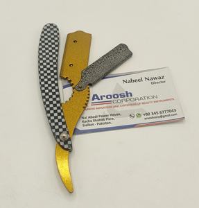 Venta al por mayor logotipo personalizado de acero inoxidable negro y dorado maquinilla de afeitar sostenible maquinilla de afeitar - Product Image 3