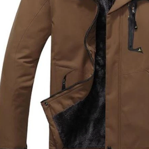 Chaqueta de esquí para hombre, impermeable, con cremallera, resistente, para invierno, a prueba de viento, para snowboard, para clima frío, con microforro polar - Product Image 2