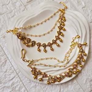 Fine Body Chain with Golden Beads - Product Image 1