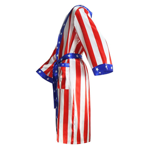 Robes de boxe personnalisées, vêtements de combat professionnels, uniforme d'équipe, fournisseur OEM, robe de boxe avec impression drapeau américain, taille adulte, unisexe - Product Image 3